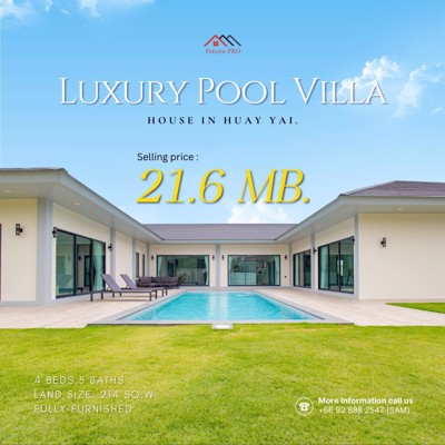 Picture of Luxury Pool Villa for Sale in Huayyai💰 Price: 21.6 million Baht.