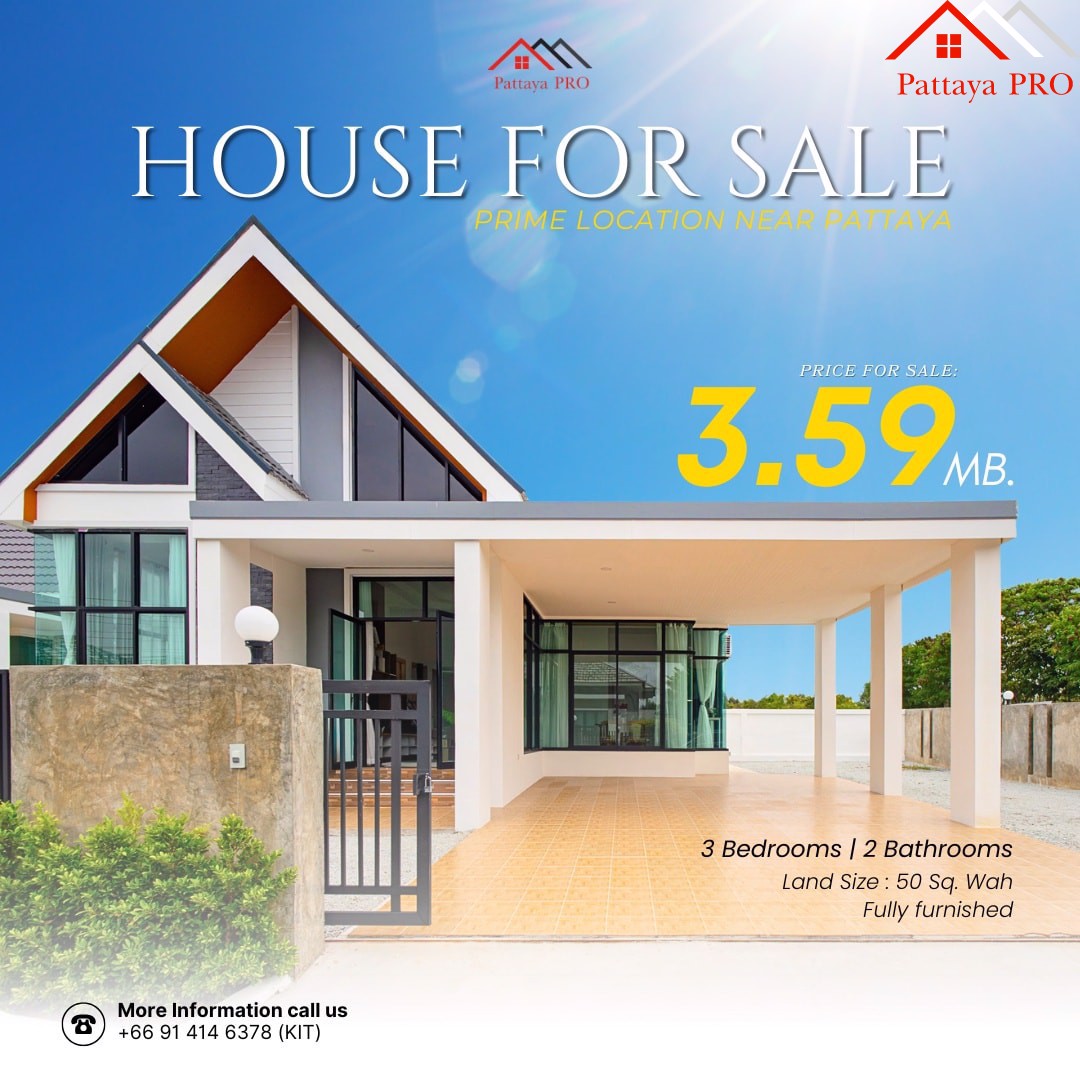 🏡 Ready-to-Move-In Detached House! 💰 Price: 3.59 million THB