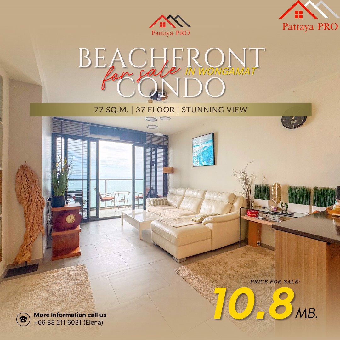 🌊 For Sale – Zire Wongamat Beachfront Condo 🌴