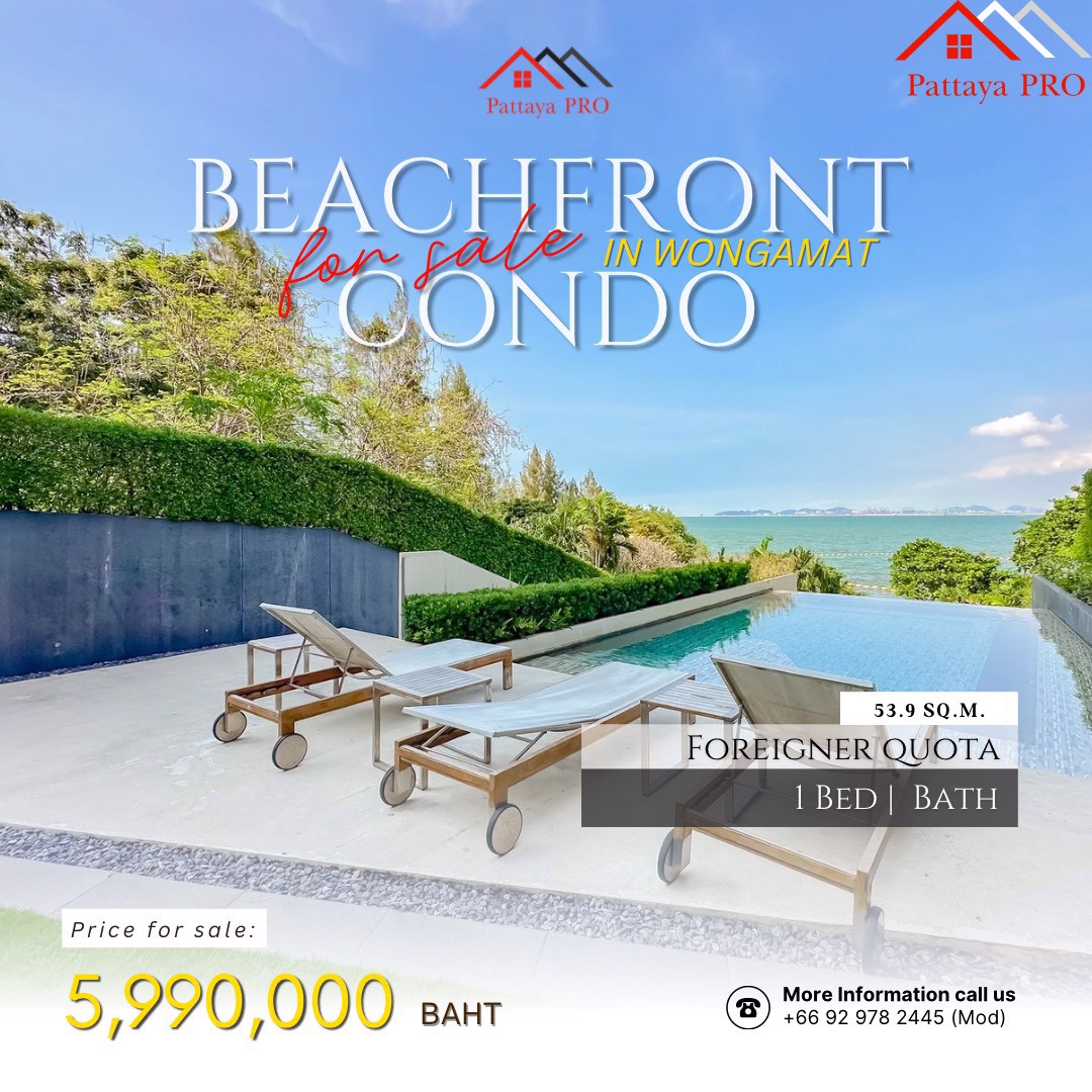 Baan Plai Haad – Beach Front Condo for Sale, Pattaya