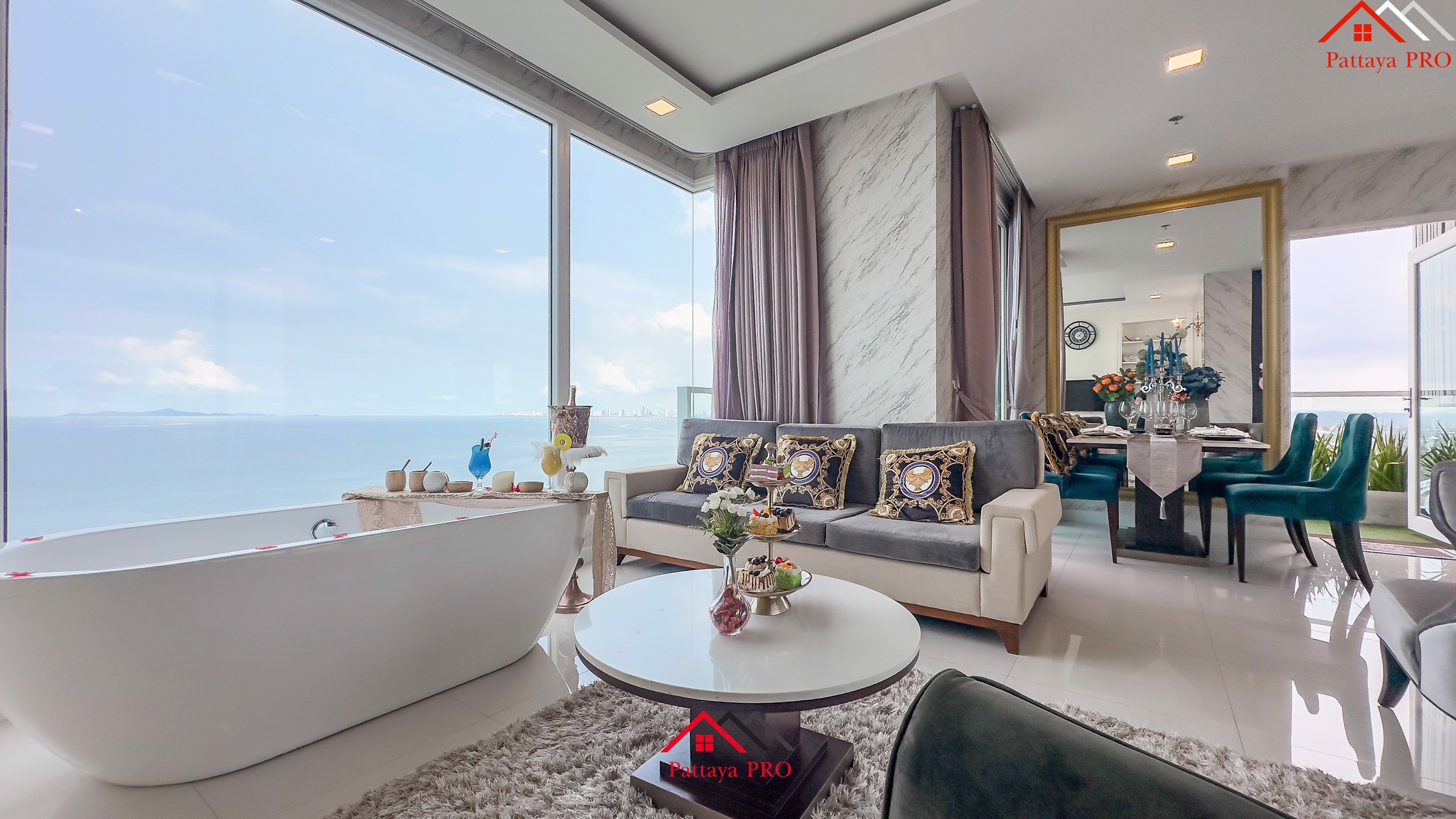 Beachfront Bliss at Bang Saray!direct sea view 2-bedroom, 2-bathroom unit 80 sq.m.