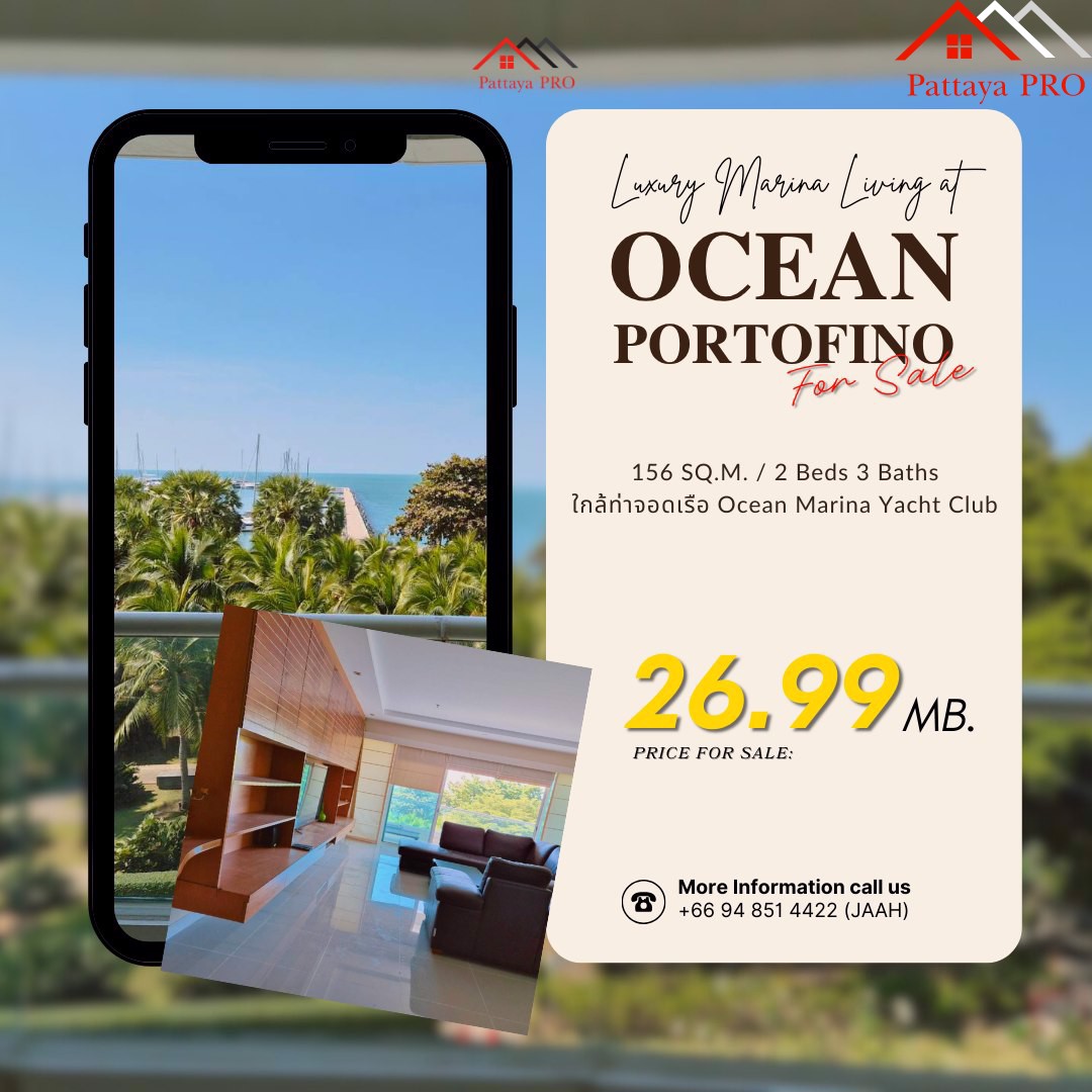 Luxury Marina Living at OCEAN PORTOFINO Jomtien.
