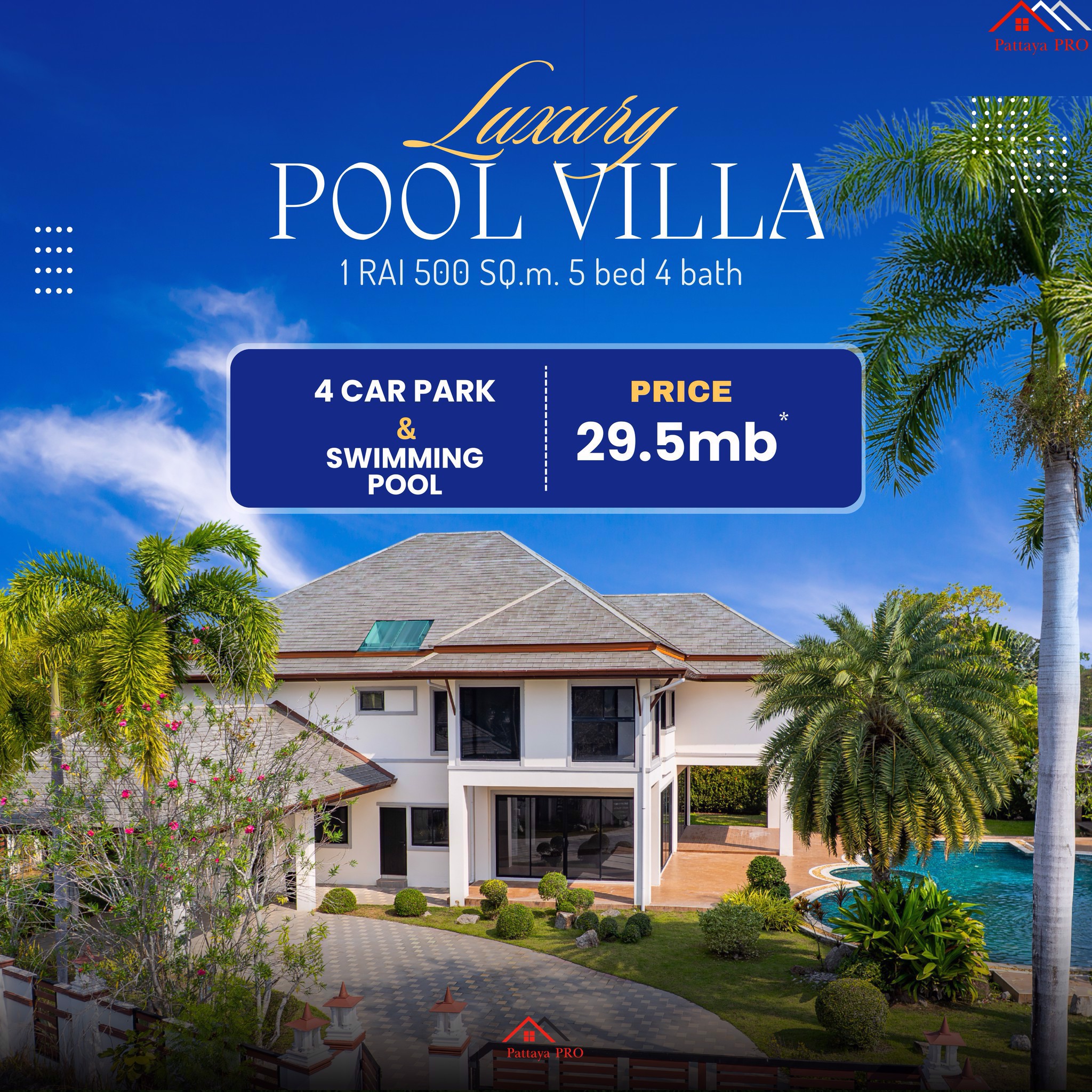 Luxury Pool Villa on a Huge Plot (Nearly 1 Rai) ✨