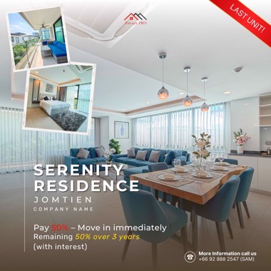 Picture of Serenity Residence Jomtien. Large condo ready to move in 🌴✨ Last unit only!
