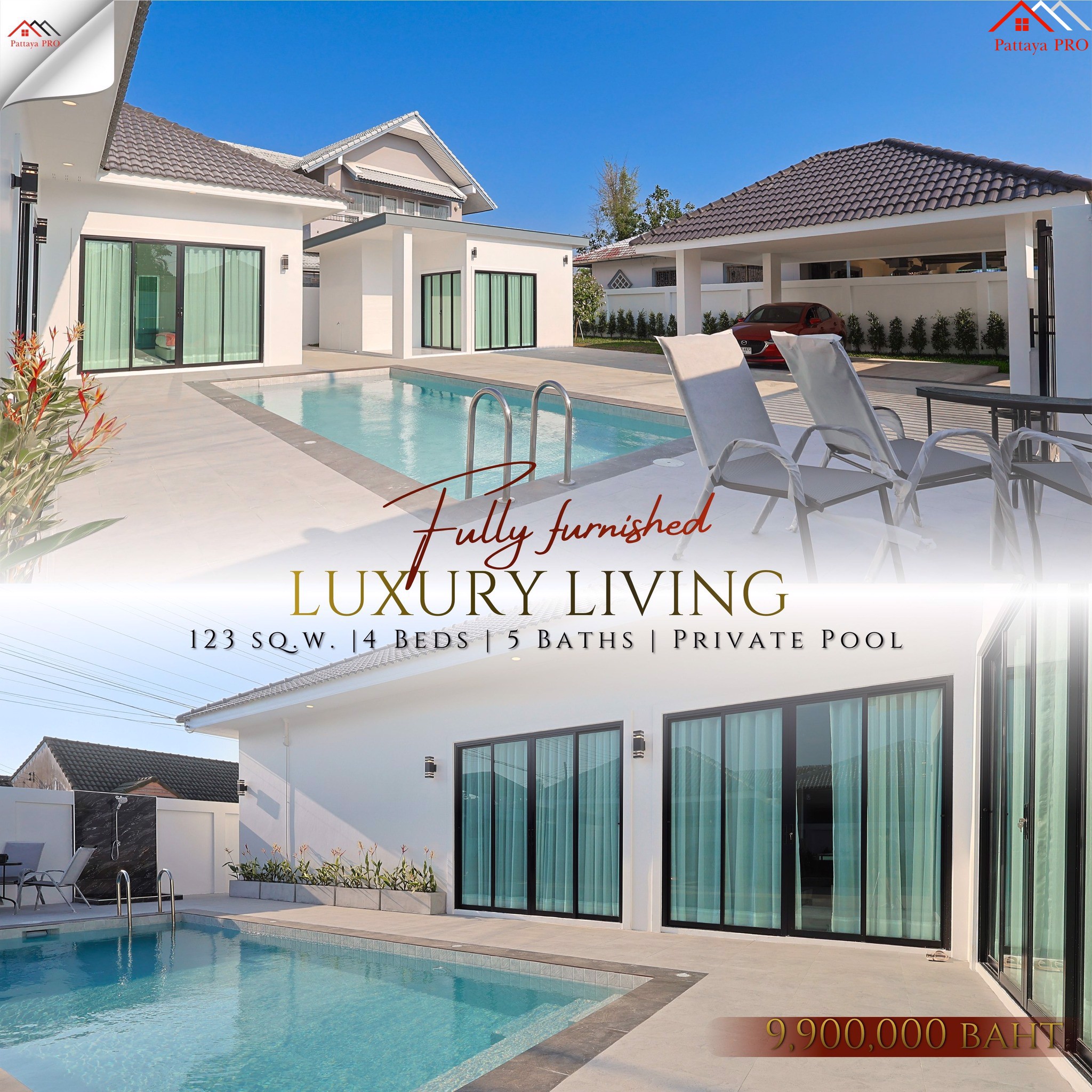 ✨ Brand New Pool Villa for Sale – Pattaya Greenville (Soi Siam)