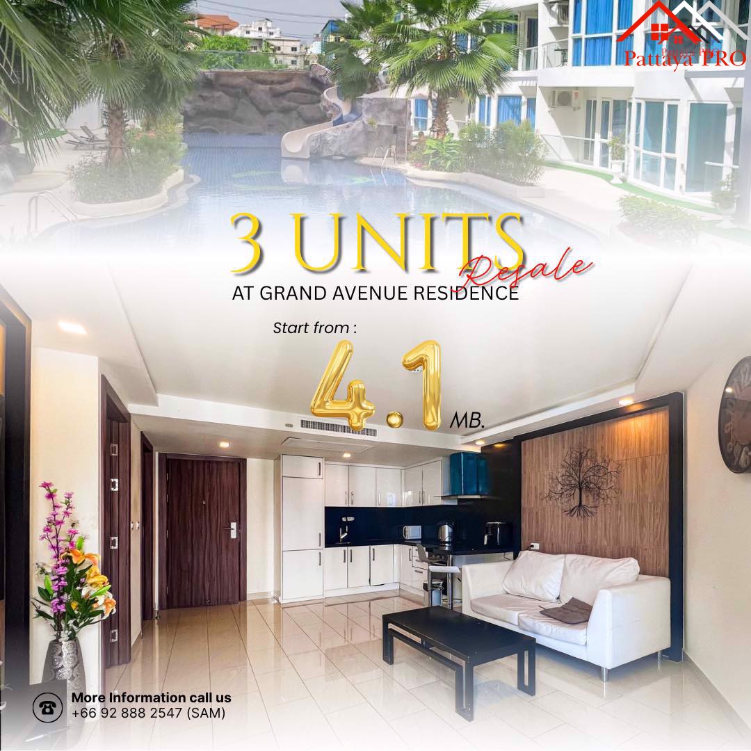 Grand Avenue Pattaya | Prime condominium in the heart of Pattaya 3 units Resale