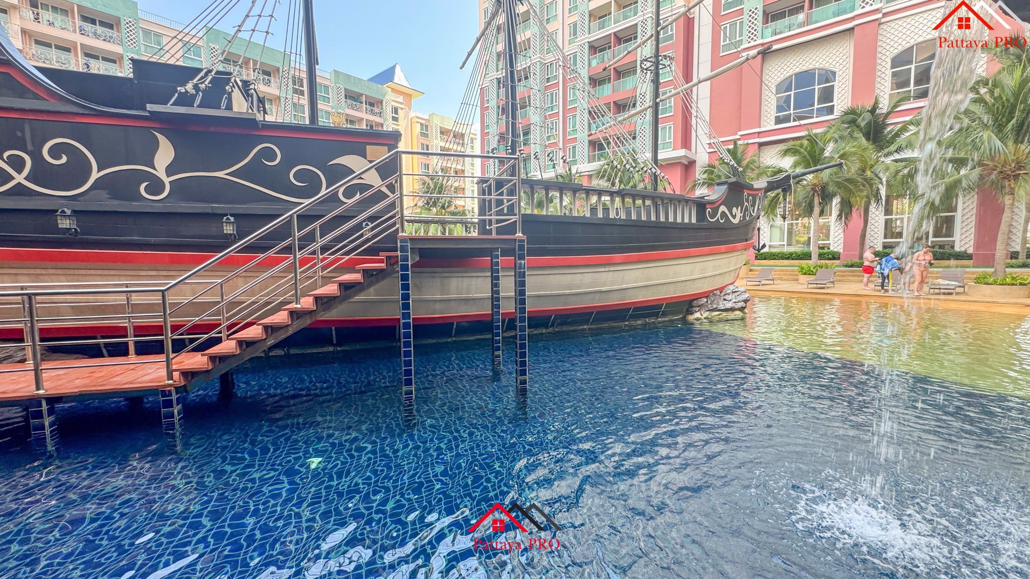 ขายคอนโดห้องสวย วิวสระว่ายน้ำ บรรยากาศเหมือนได้พักผ่อน Grande Caribbean Condo Resort Pattaya.