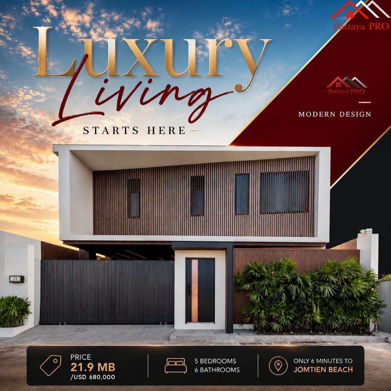Luxury Pool Villa in a Prime Pattaya Location ✨ Ready to move in | Fully Furnished