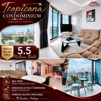 Picture of 🏡 Tropicana Condominium, Pratumnak Hill, Pattaya ✅Price 5.5 million baht.