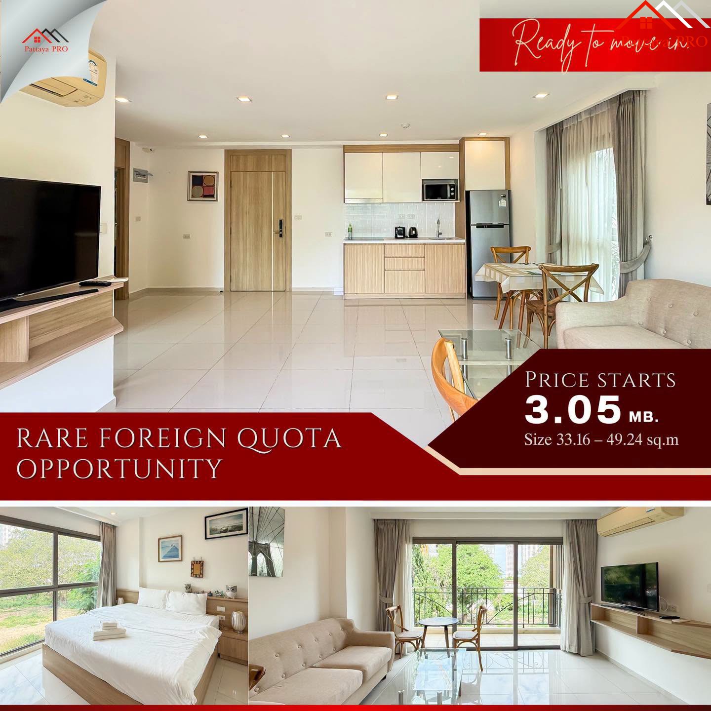 FOREIGN QUOTA CONDOS FOR SALE – CITY GARDEN TROPICANA, WONGAMAT, PATTAYA