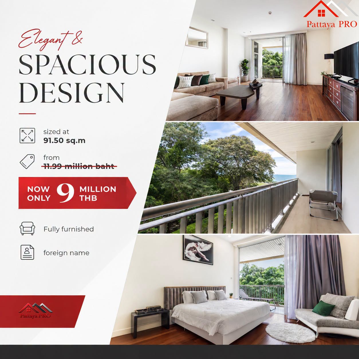 Price has reduced from 11,990,000 THB‼️ ✨Now selling only 9,000,000 THB ✅🤩