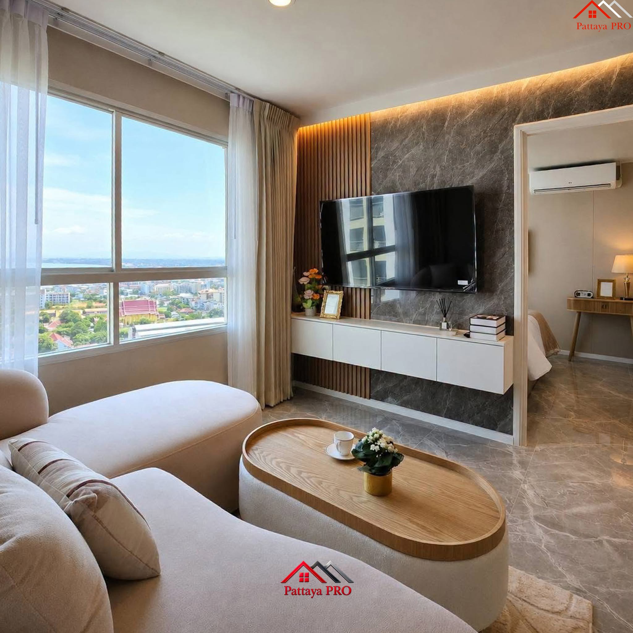 💥 **LUMPINI VILLE WONGAMAT–NAKLUA** 💥 ✨ **High Floor | Corner Unit | Sea View | Newly Renovated**