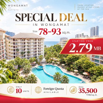 Picture of 🔥 SPECIAL DEAL IN WONGAMAT — ONLY 10 UNITS🏡 Wongamat Privacy Residence 🌍 Foreign Quota available