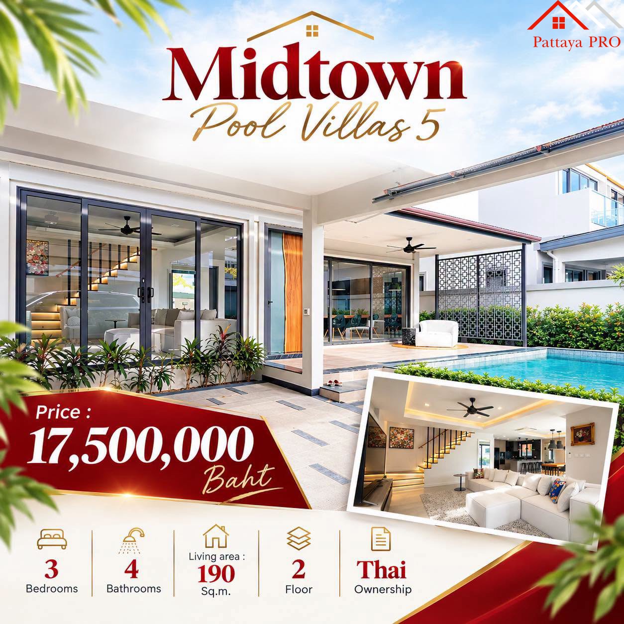 🏡 LUXURY POOL VILLA IN SOUTH PATTAYA – ONLY 17.5 MILLION THB!